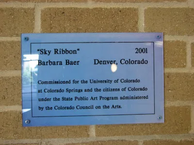 Photo of "Sky Ribbon" plaque 