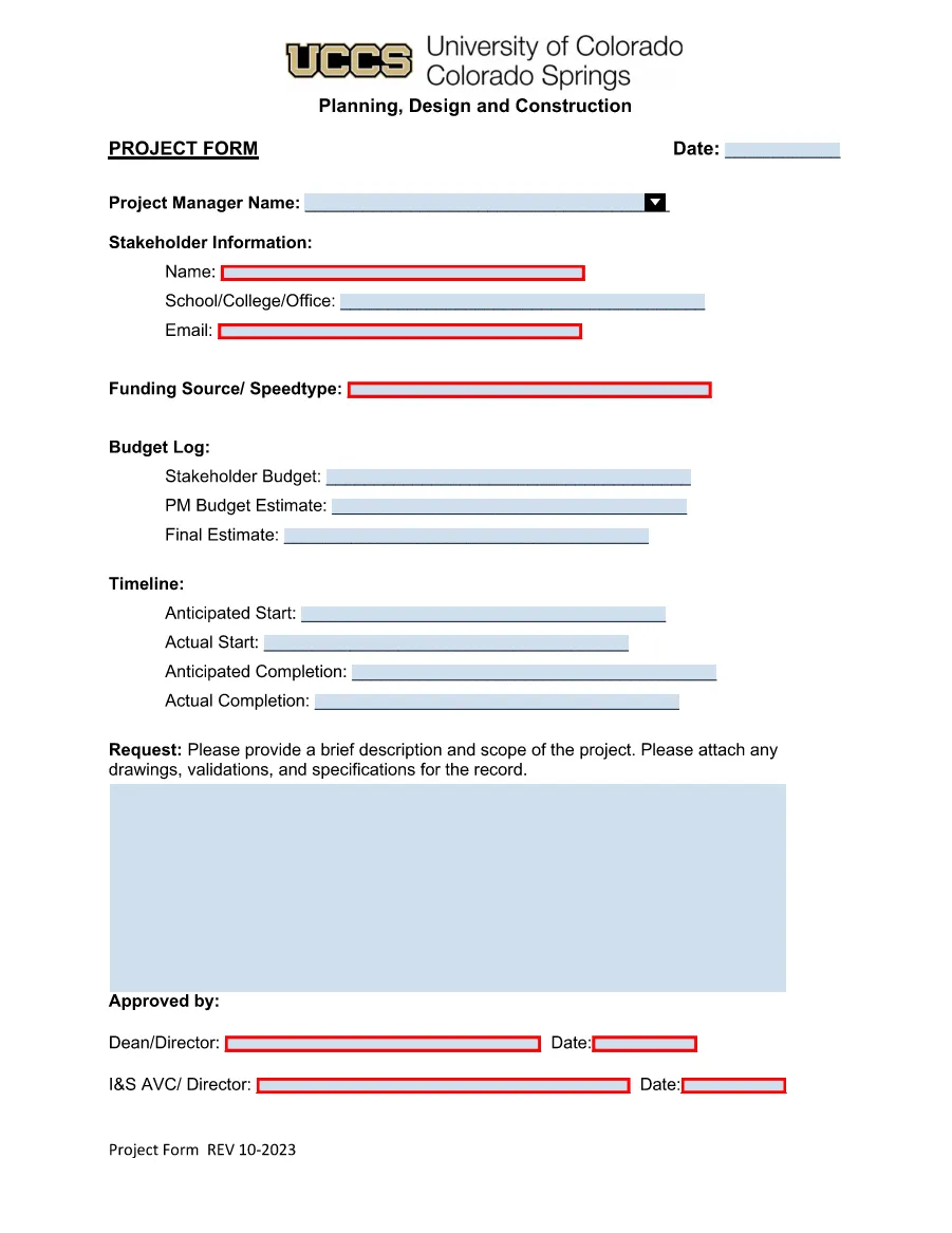 Project Request Form